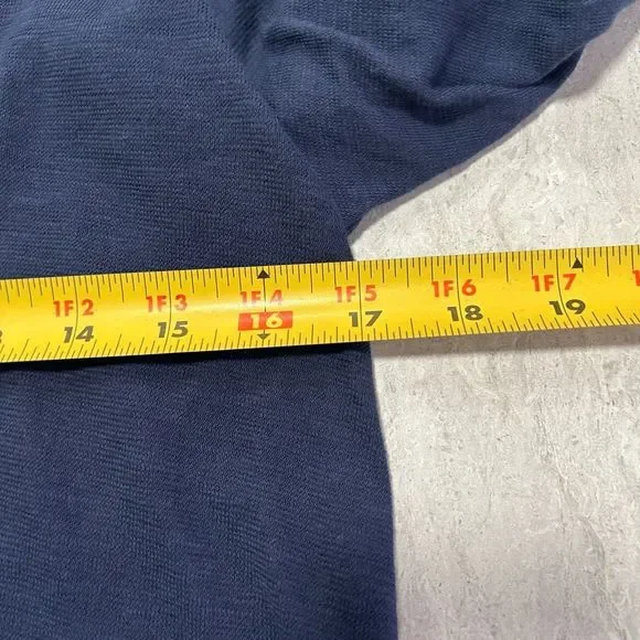 Lilly Pulitzer Women’s Navy Blue Embroidered V Neck Pullover Dress Hoodie Size L - Picture 10 of 13